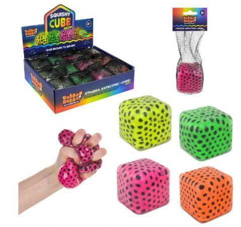 Іграшка-антистрес &laquo;Неоновий куб з кульками&raquo; YabbaDabba 6 см  TY2565 фото