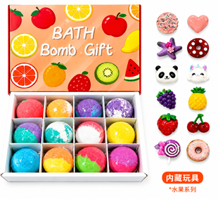 Бомбочка для ванни Bath Bomb з іграшкою-сюрпризом "Фрукти та солодощі XT-BBFS-001 фото
